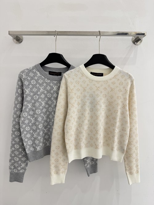 Louis Vuitton Iconic Monogram Patterned Soft Knit Sweater
