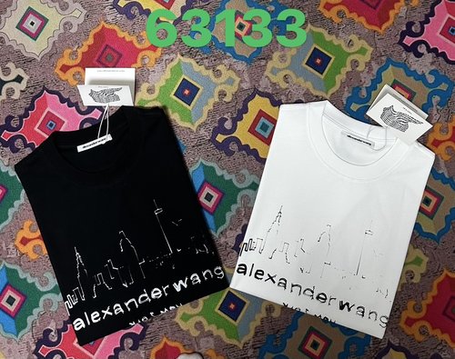 Alexander Wang Printed Plain Unisex Cotton with Double Yarn