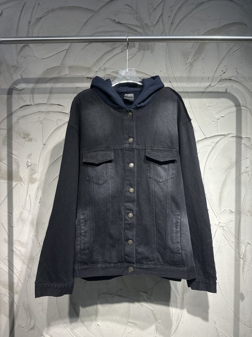 Balenciaga Jeans-Spliced Sweatshirt with Good Match and Authentic Fabric