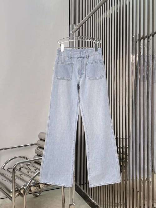 Goyard Cuffed Printed Relaxed Jeans