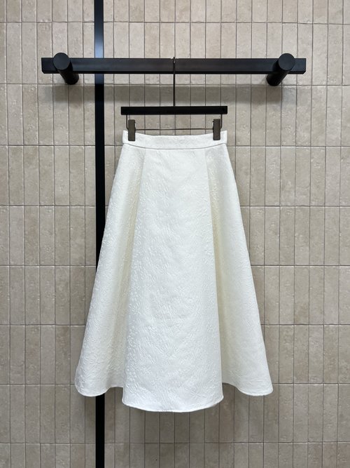 Dior Floral Relief Printed High-waisted A-line Skirt for Various Occasions