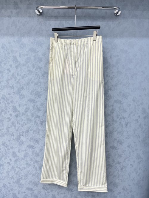 Miu Miu Original Customized Miu Mi Stripe Casual Trousers with Fashionable Style