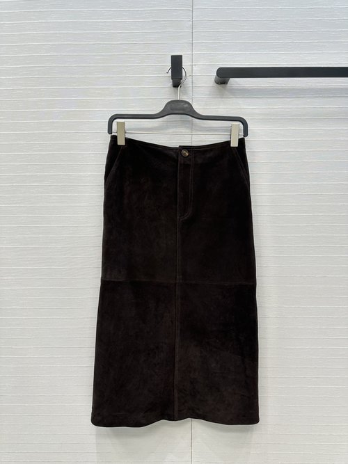 The Row Exclusively-Launched Row-Style Italian High-End Suede Long Skirt