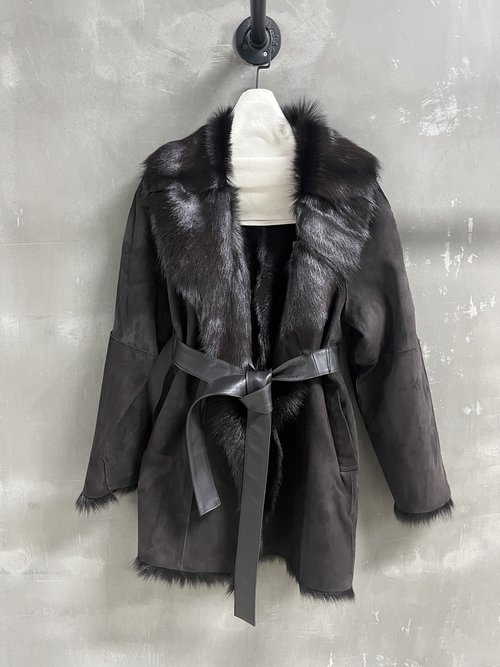 Brunello Cucinelli Classic Old Money Style Goat Cashmere Fur One - Piece for Autumn