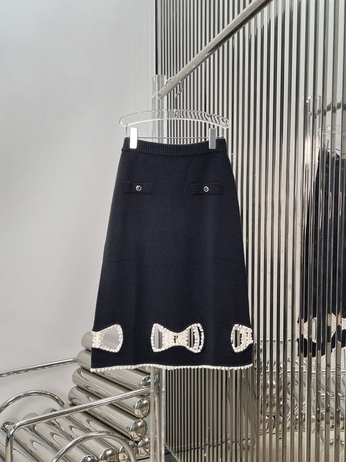 Chanel Tweed Knit Top and Skirt Set