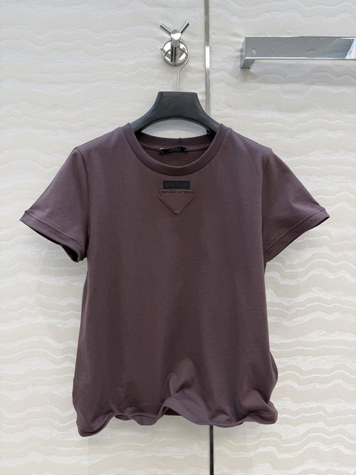 Prada Short-sleeved T-shirt with Button-wire Design