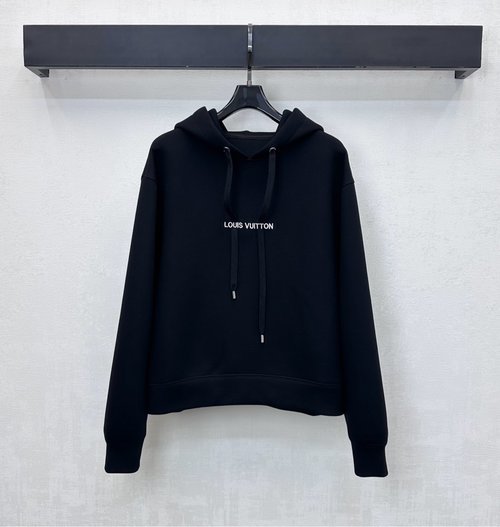 Louis Vuitton New Short Hoodie with Drawstring and Logo