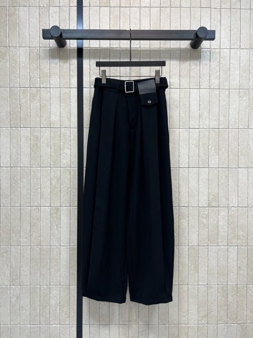 Loewe Pleated Flared Wool Wide-Leg Pants with Chic and Flattering Design