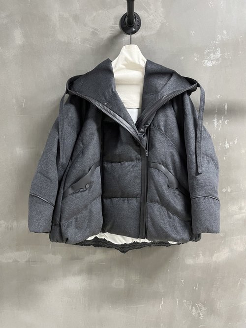 Brunello Cucinelli Timeless Relaxed Cut Goose Down Coat with Premium Fill