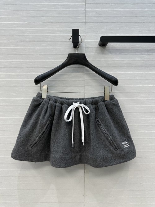 Miu Miu Exclusive Launch: Holiday Series Puffed Mini Skirt in Soft Fleece Fabric