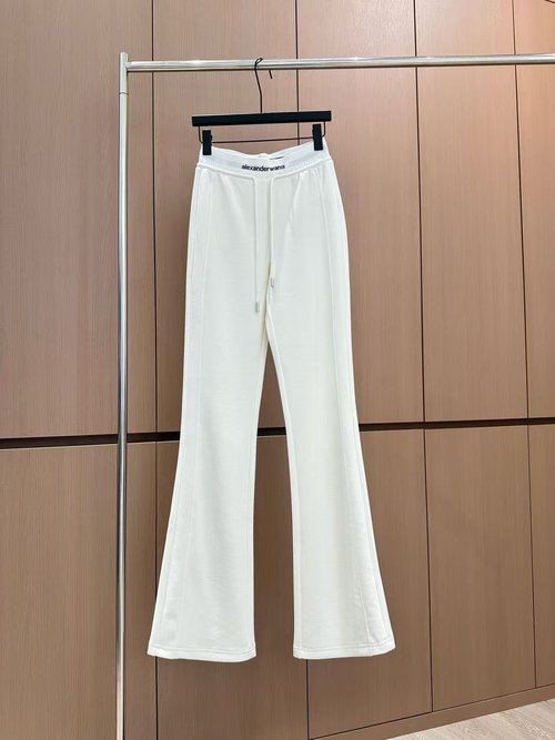 Alexander Wang Designer Original Micro Flare Drawstring Pants, Elegant and Slimming