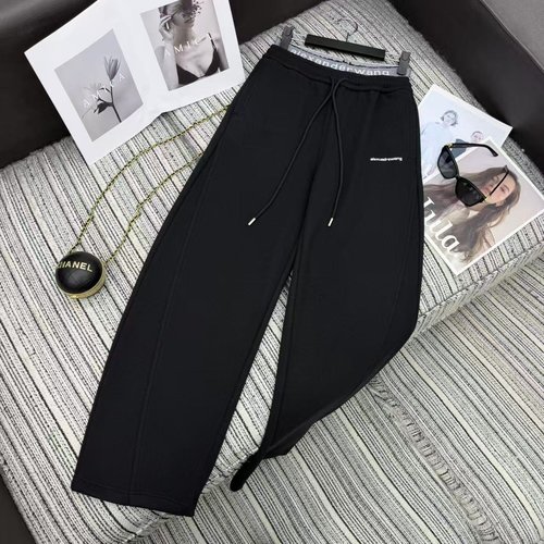 Alexander Wang Casual Pants with Letter Webbing and Embroidery