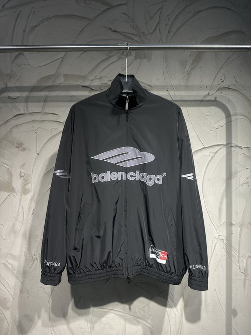 Balenciaga Football Collection Campus-style Outerwear with Brand Logo