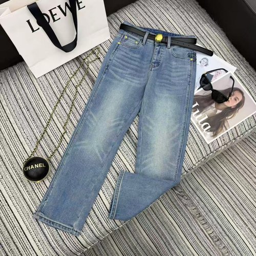 Loewe Recommended Slim-Fit Jeans with Embroidered Logo and Fleece Lining