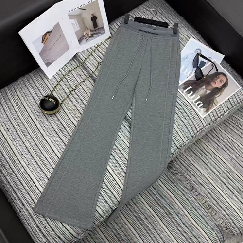 Alexander Wang Highly Recommended Flared Casual Pants with Letter Elastic Waist