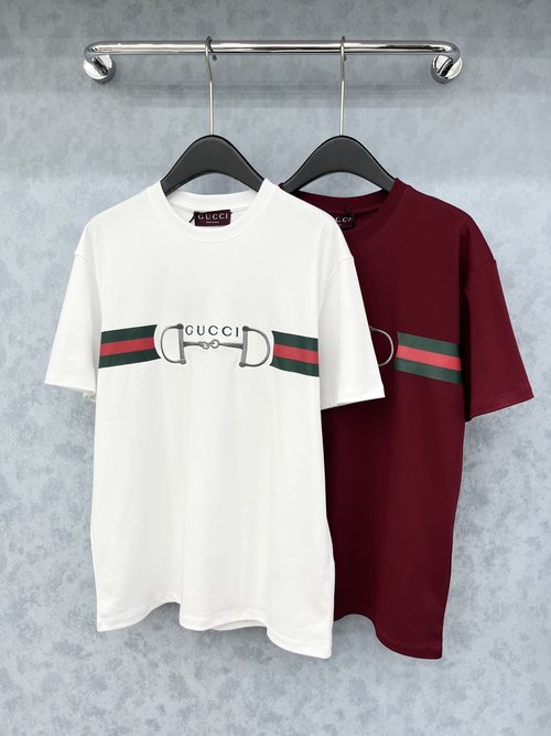 Gucci Trendy Embroidered Short Sleeve T-Shirt