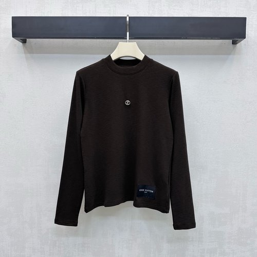 Louis Vuitton Elastic Cotton Base Layer with Logo and Rhinestone Decoration