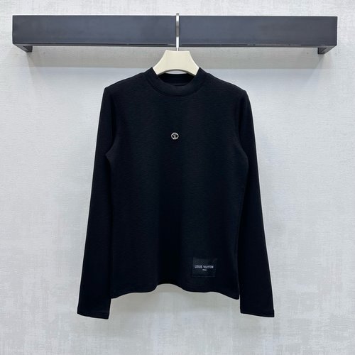 Louis Vuitton Elastic Cotton Base Layer with Logo and Rhinestone Decoration