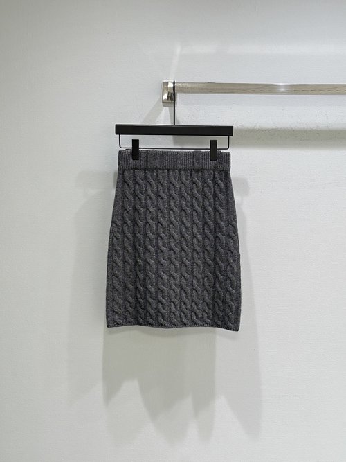 Miu Miu Knit Twisted A-Line Skirt