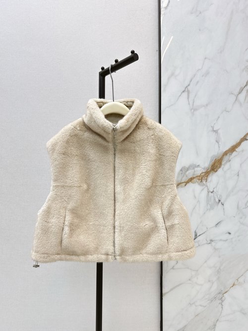 Brunello Cucinelli Furry Reversible H-shaped Vest for a Stylish Look