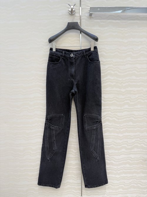 Chanel Premium Coco Bow Series Straight Jeans for Layering