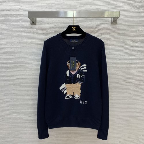 Polo Ralph Lauren Golf-Themed Knit Top with Bear and Logo