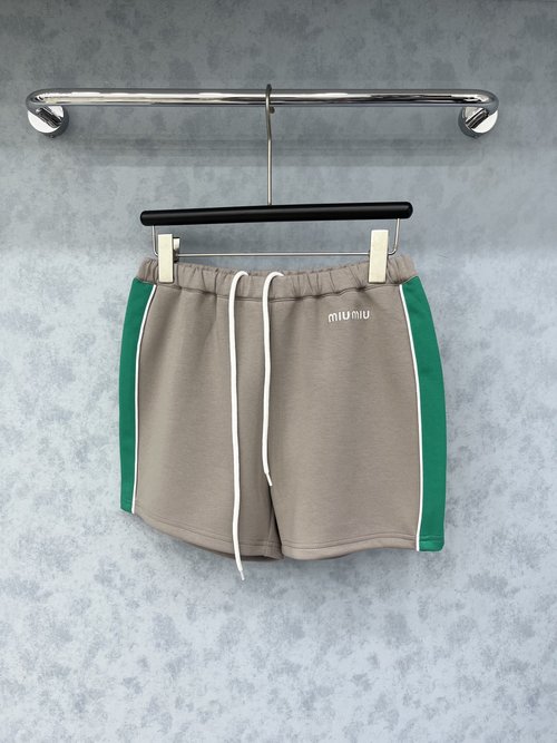 Miu Miu Miu Mi Color-Blocked Shorts, High-quality and Charming