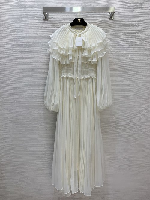 Zimmermann High-end Customized Pleated Long Dress in Multiple Colors