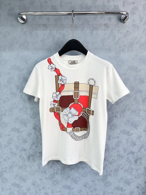 Hermes Exquisite Printed Slimming Short - Sleeve T - Shirt
