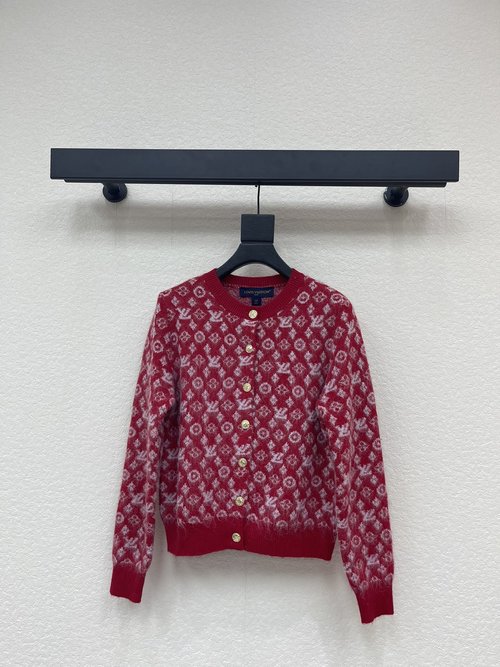 Louis Vuitton New Knitted Cardigan with Color-block Logo and Buttons