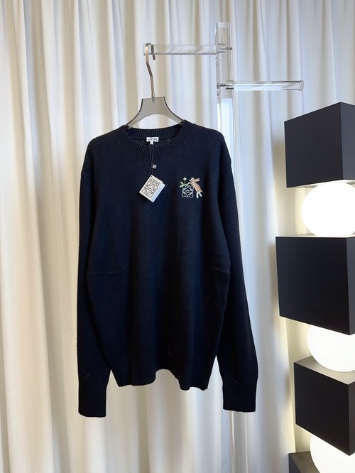 Loewe Embroidered Logo Wool Top - Soft, Breathable and Fashionable