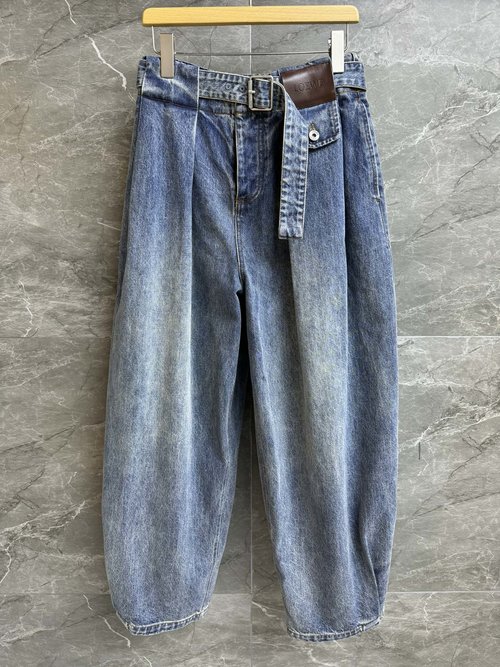 Loewe Trendy Belted Jeans, Slim-Fit and Sophisticated