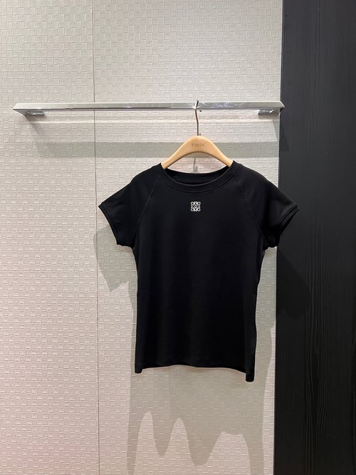 Loewe Embroidered Logo Badge T-Shirt, Slim and Stylish