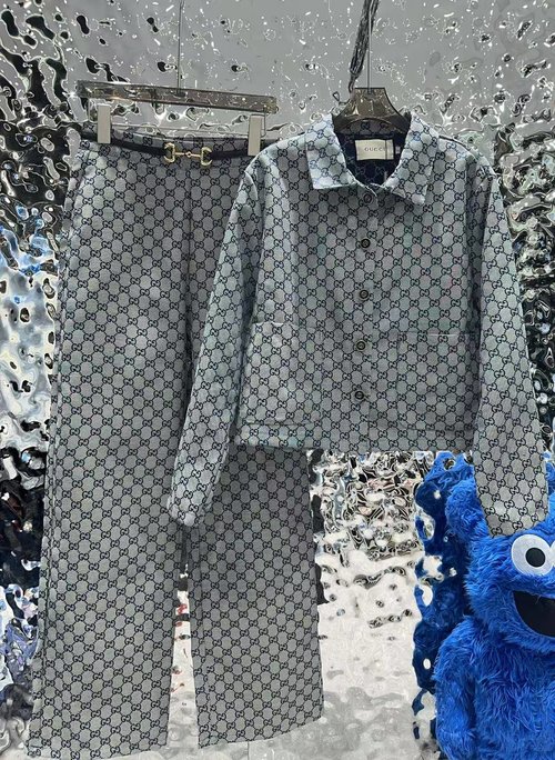 Gucci All-over Floral Logo Jacquard Autumn Suit