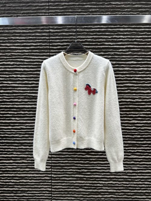 Hermes New-arrival Cartoon Pony Knitted Cardigan