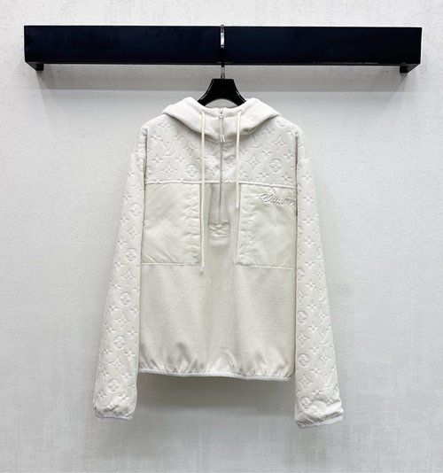 Louis Vuitton Spliced Jacquard Hoodie with Clover Motif