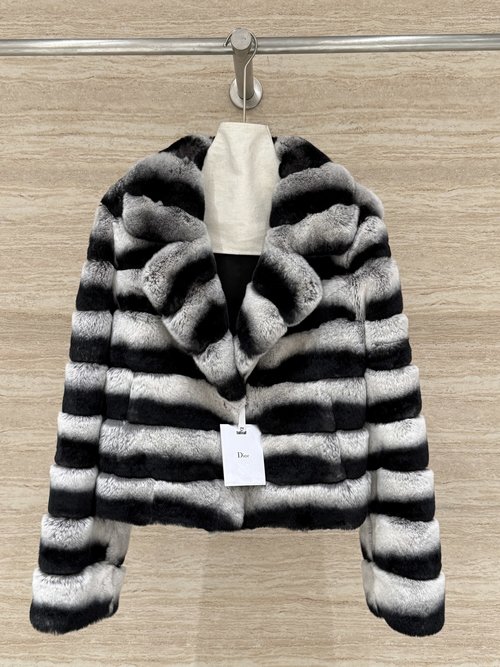 Dior Dior Chinchilla Series Chinchilla Rabbit Fur Long Coat