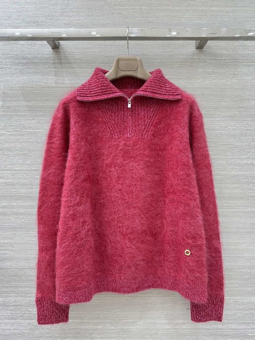 Loro Piana Exclusive Premium Cashmere Pullover with Half-Zip and Big Lapel