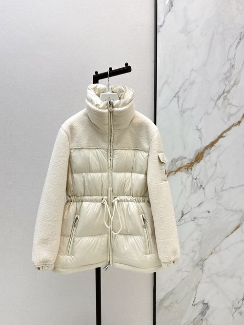 Moncler Teddy Lamb Spliced Windproof and Warm Down Jacket