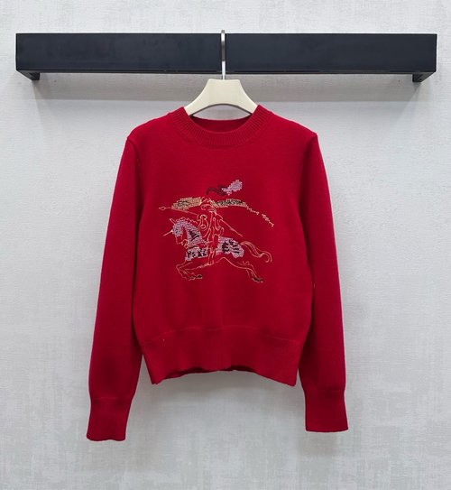 Burberry Custom Imported Wool Heavy Embroidery Knitted Top