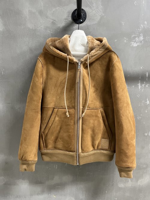 Loewe Elegant and Reversible Imported Merino Wool Fur Coat