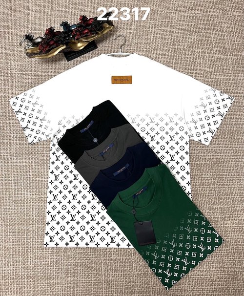 Louis Vuitton Multi-Color Cotton Print Plain Weave T-Shirt