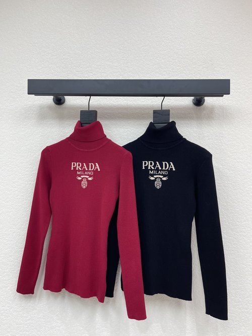 Prada Recommended Slim Fit Knitted Turtleneck Undershirt