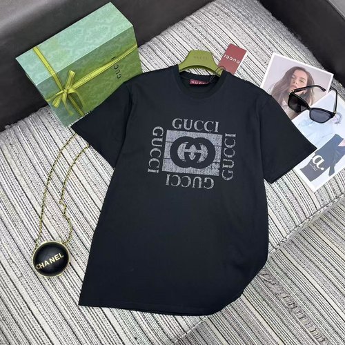 Gucci Recommended Washed Printed Short Sleeve T-Shirt