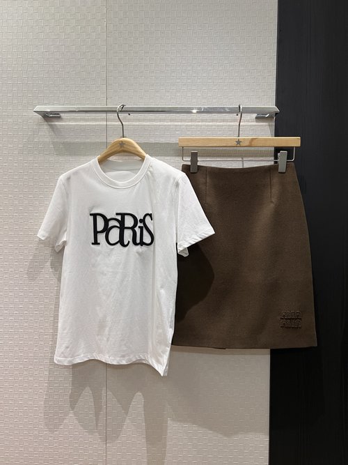 Balenciaga 3D Embroidery Color-blocked Casual T-shirt