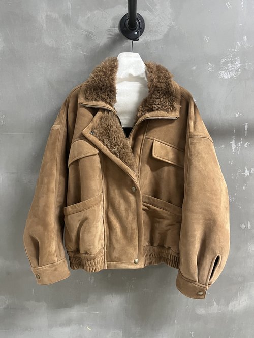 Yves Saint Laurent Versatile and Stylish Merino Sheepskin Fur Coat