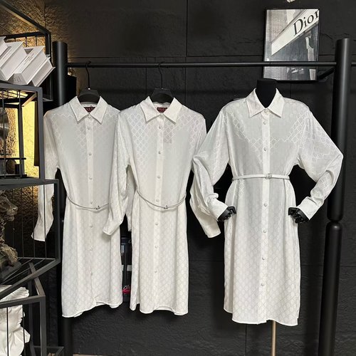 Gucci Timeless Long Blouse Dress in Custom Jacquard Fabric