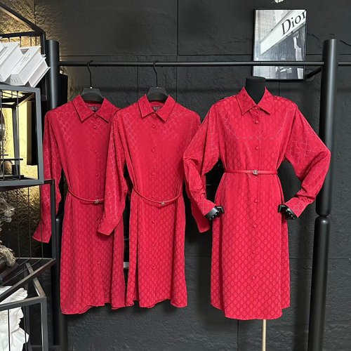 Gucci Timeless Long Blouse Dress in Custom Jacquard Fabric