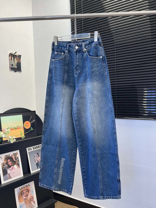 Alexander Wang New Arrival: Studded Jeans with Wash Craft