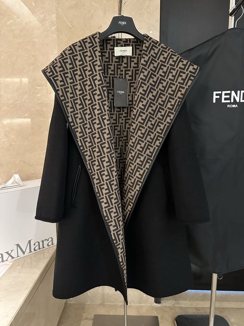 Fendi Exclusive High-End Miu-Style Suede Collar Jacket